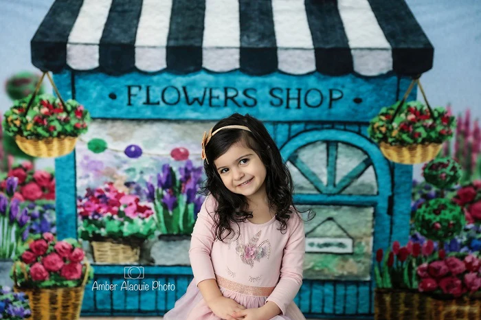 Kate Spring Flower Shop Backdrop Designed By Claire