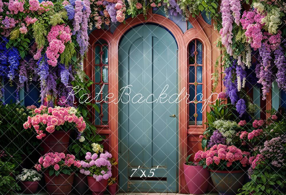 Kate Spring Flowers Front Door Backdrop Designed by Emetselch