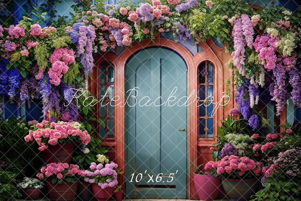 Kate Spring Flowers Front Door Backdrop Designed by Emetselch - Image 4