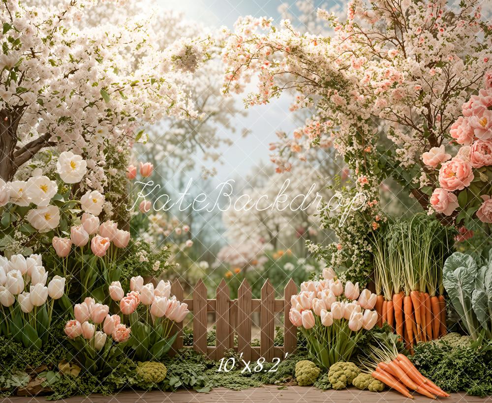 Kate Spring Flowers Garden Vegetables Backdrop Designed by Emetselch - Image 6