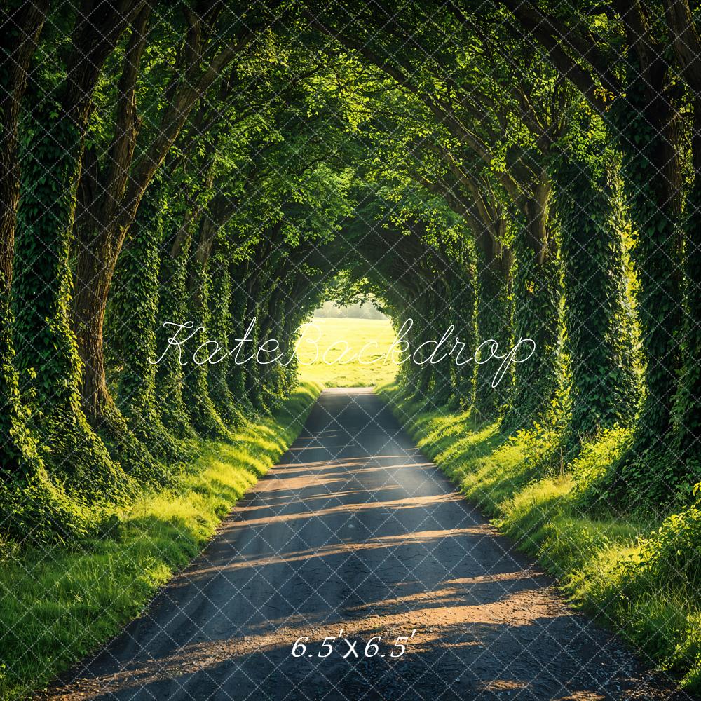 Kate Spring Forest Tunnel Sunlit Path Backdrop Designed by Emetselch - Image 3