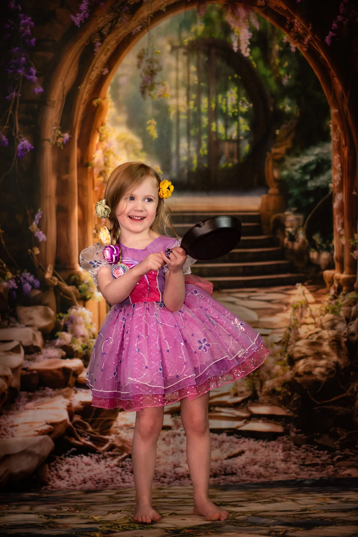 Kate Spring Forest Wisteria Stairs Backdrop Designed by Emetselch - Image 3