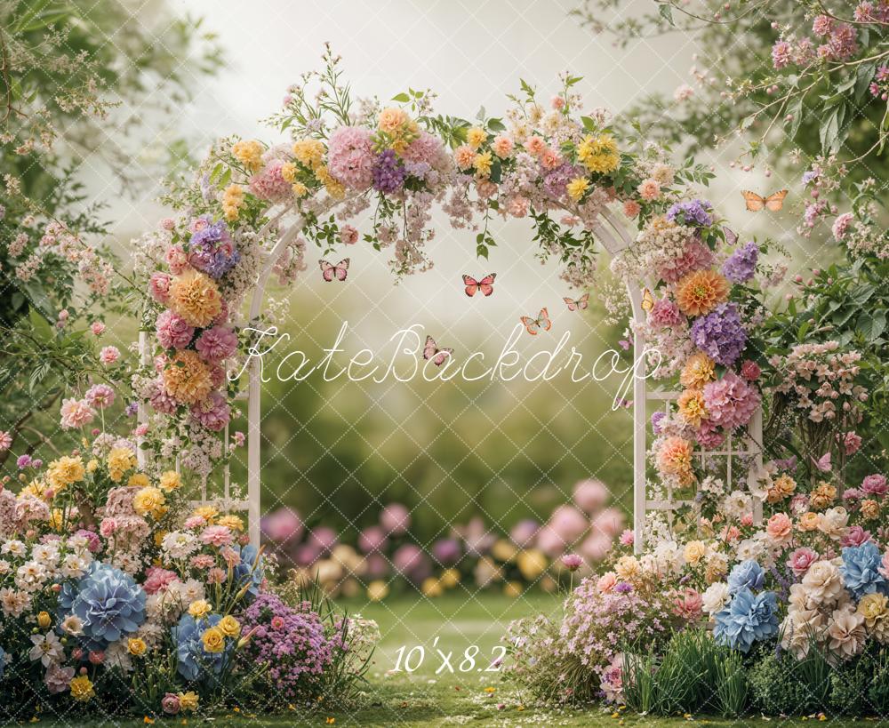 Kate Spring Garland Garden Blossoms Fleece Backdrop Designed by Emstselch - Image 3