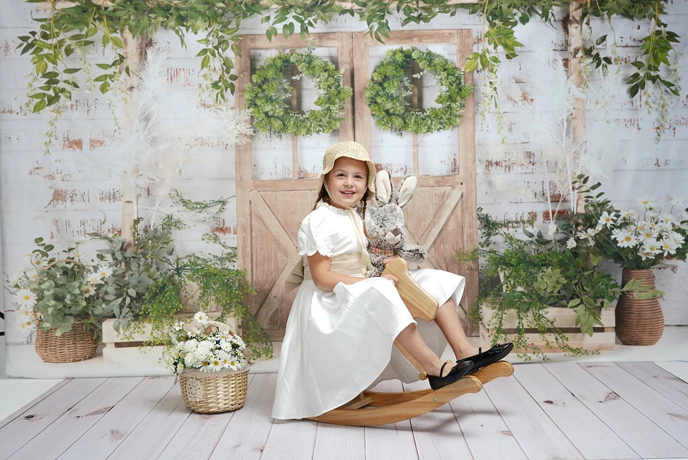 Kate Spring/Mother's day Green Plants Barn Door Backdrop Designed by Jia Chan Photography - Image 10