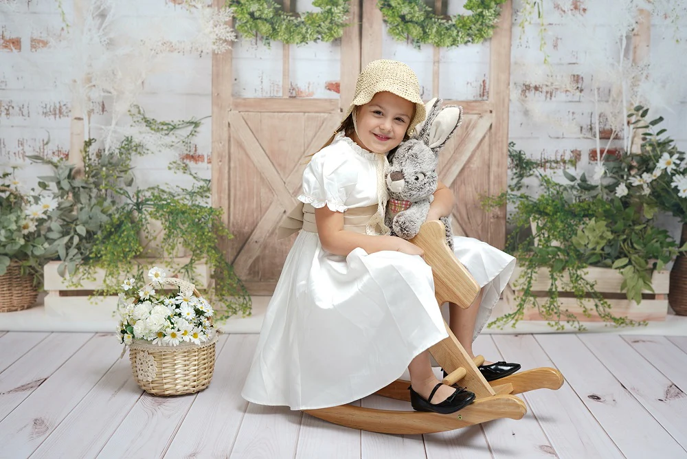 Kate Spring/Mother's day Green Plants Barn Door Backdrop Designed by Jia Chan Photography - Image 5