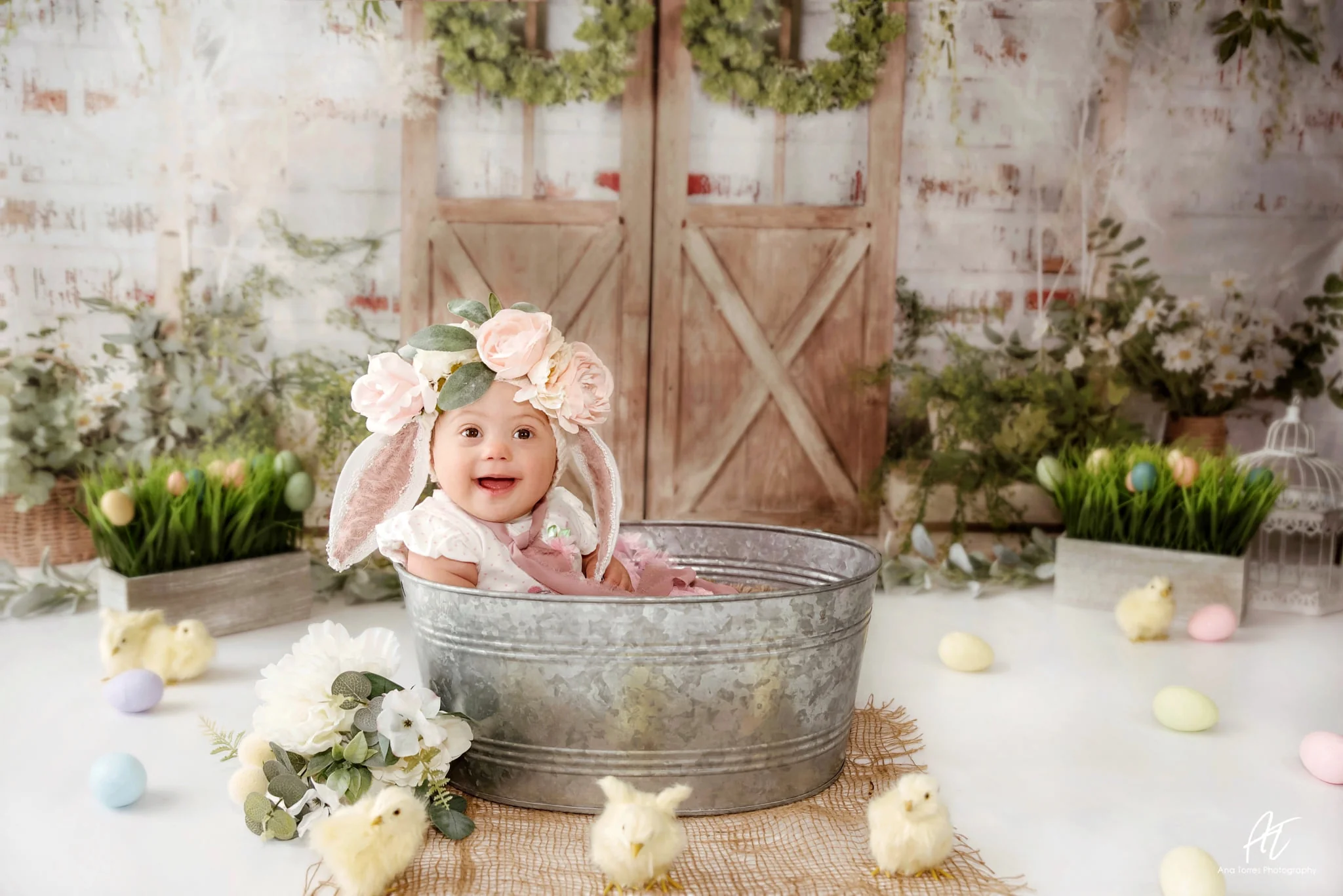 Kate Spring/Mother's day Green Plants Barn Door Backdrop Designed by Jia Chan Photography - Image 7