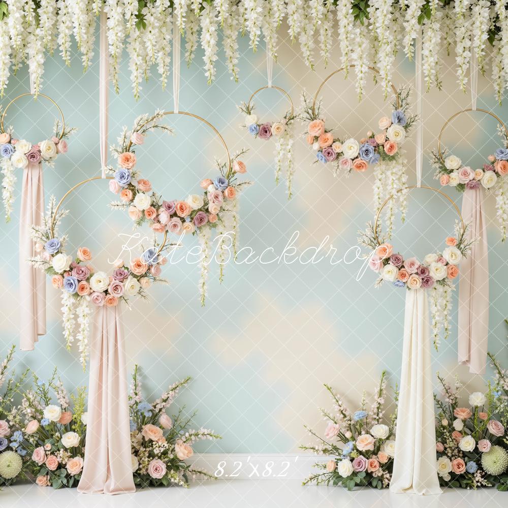 Kate Spring Hanging Floral Rings Pastel Backdrop Designed by Mini MakeBelieve - Image 5