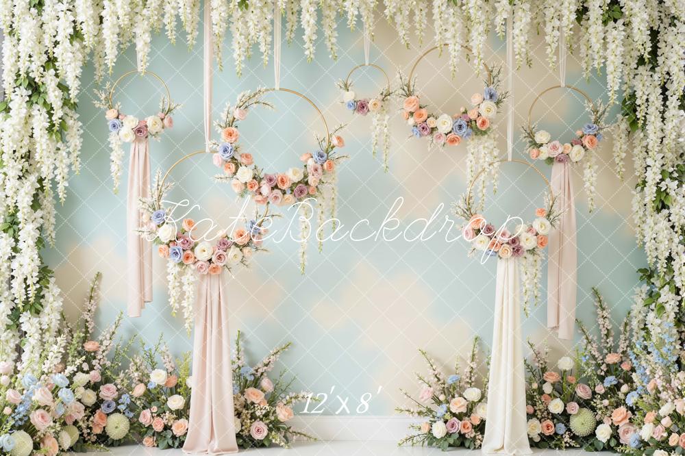 Kate Spring Hanging Floral Rings Pastel Backdrop Designed by Mini MakeBelieve - Image 8