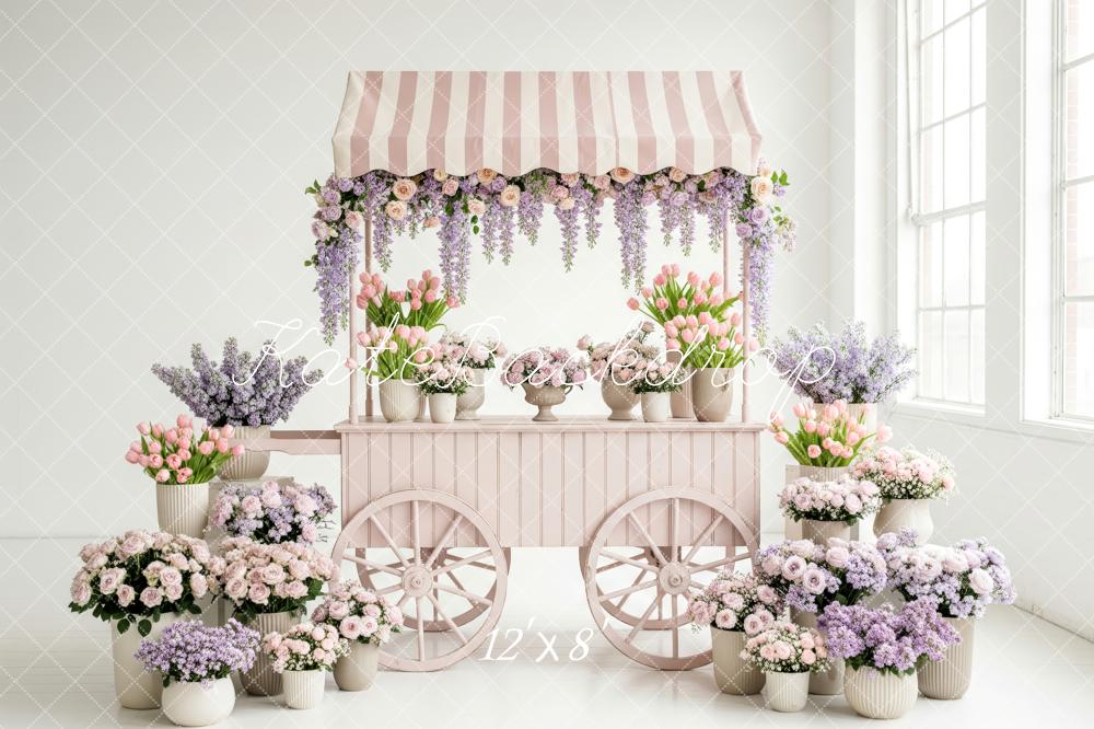 Kate Spring Pink Cart Fleece Backdrop Designed by Patty Robert - Image 4