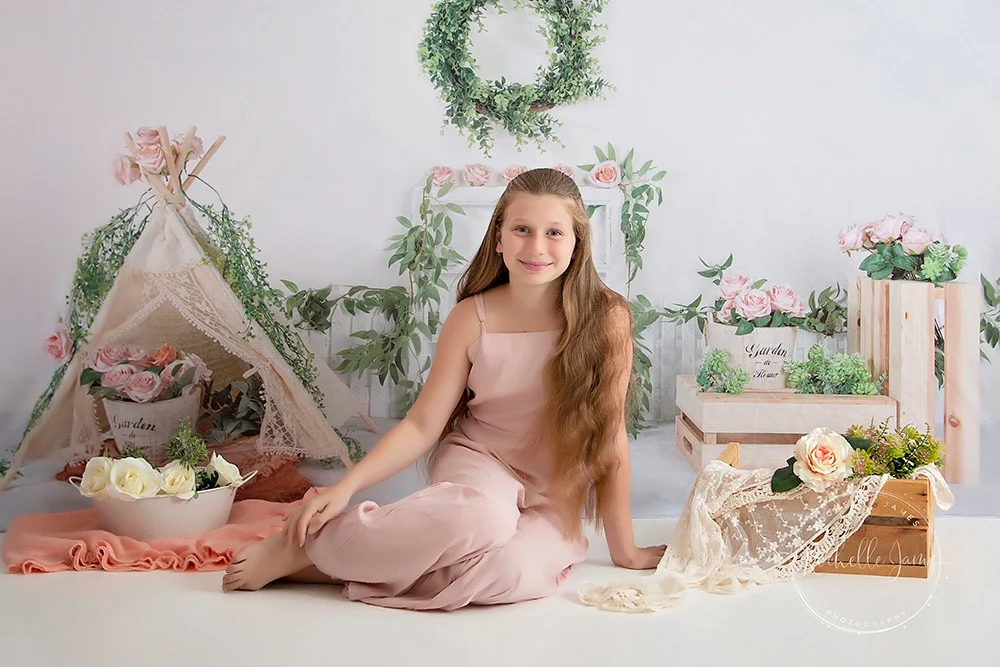 Kate Spring Pink Roses with Tent Backdrop Designed by Jia Chan Photography