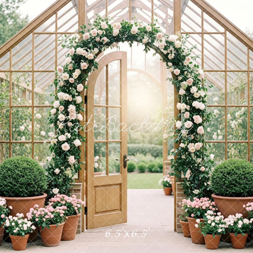 Kate Spring Potted Plants Glasshouse Backdrop Designed by Patty Robert - Image 2