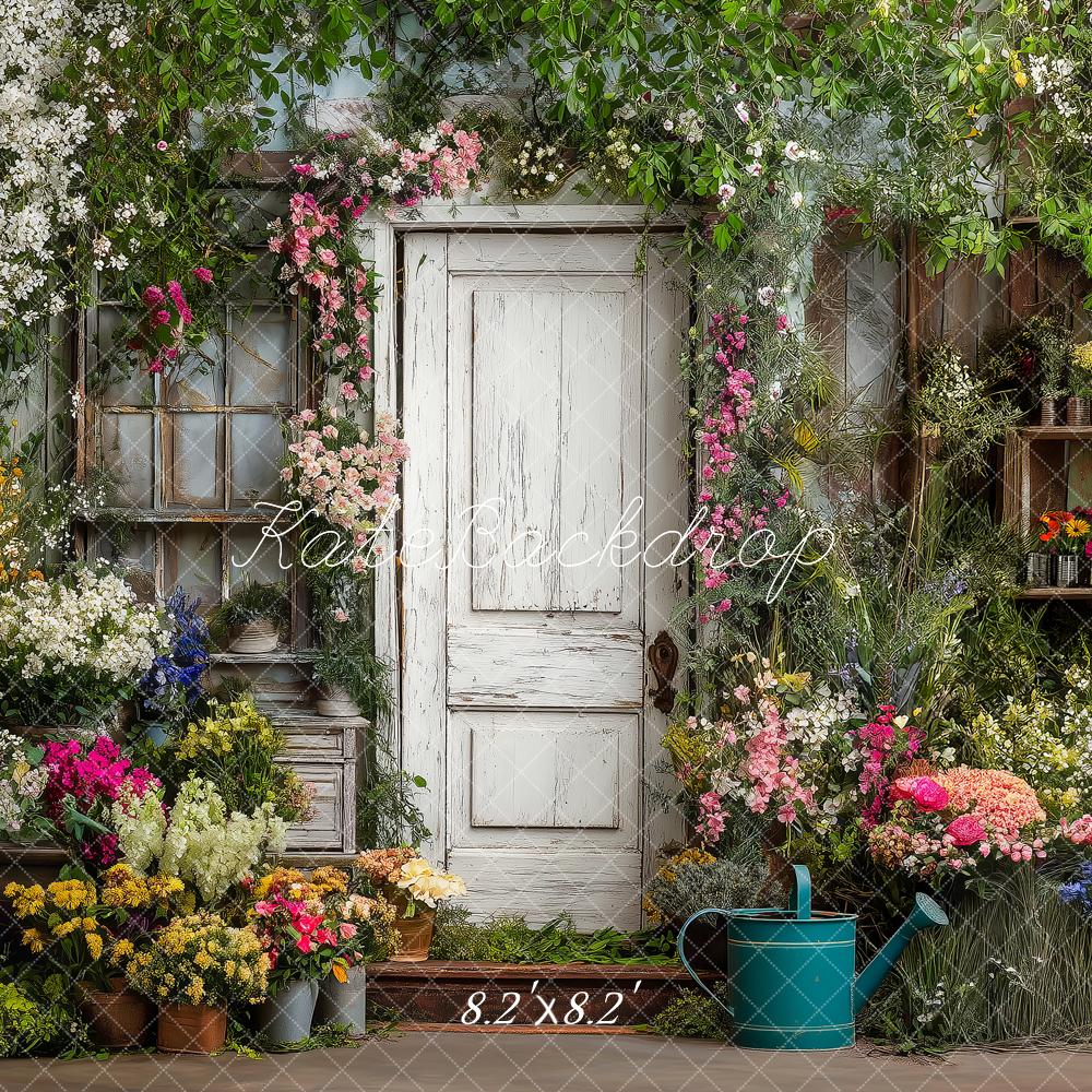 Kate Spring Rustic Door Garden Backdrop Designed by Angela Marie Photography - Image 5