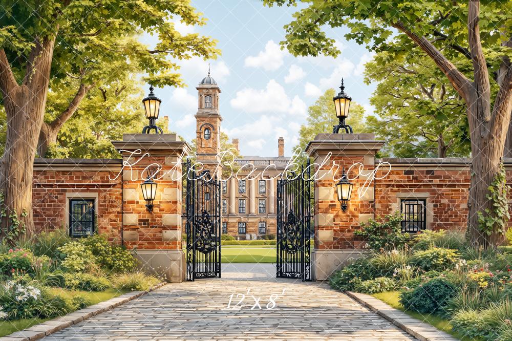 Kate Spring School Gate Pathway Fleece Backdrop Designed by Chain Photography - Image 4
