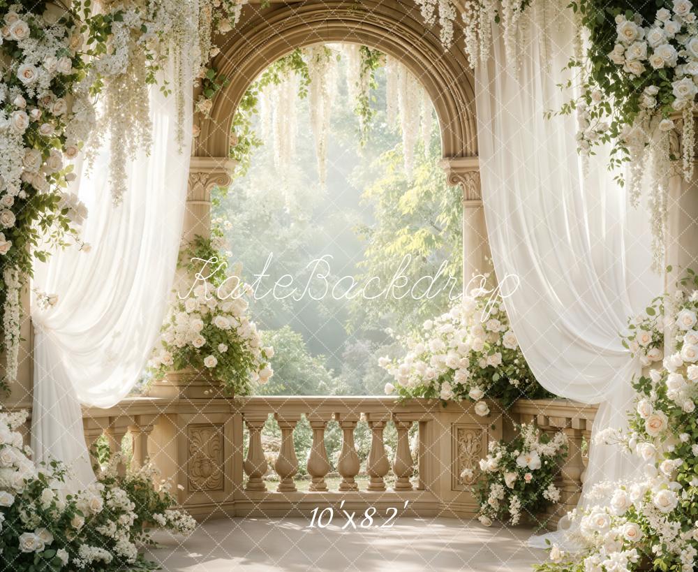 Kate Spring/ Wedding Arch Drapes Fleece Backdrop Designed by Emetselch - Image 3