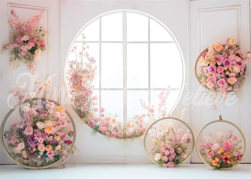 Kate Spring Window Flower Mother's Day Backdrop Designed by Mini MakeBelieve