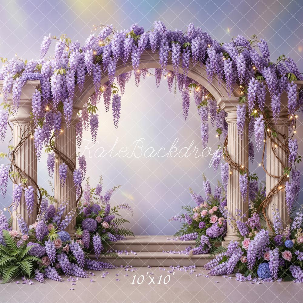 Kate Spring Wisteria Arch Columns Pastel Backdrop Designed by Emetselch - Image 7