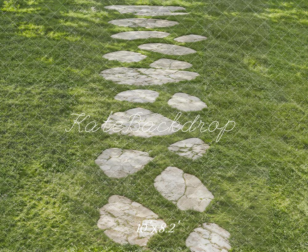Kate Stone Pathway Grass Field Fleece Backdrop Designed by Kate Image - Image 3
