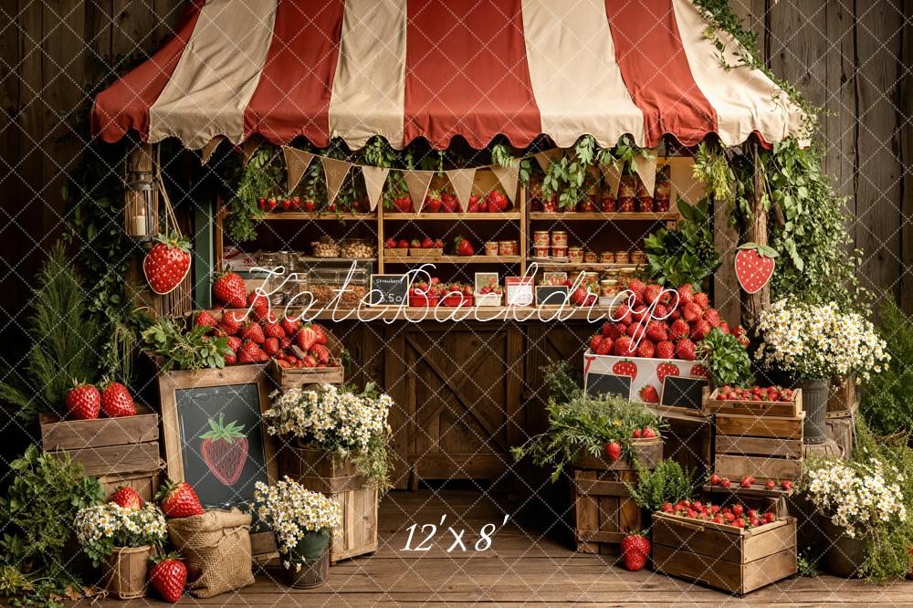Kate Strawberry Market Stand Rustic Backdrop Designed by Emetselch - Image 9