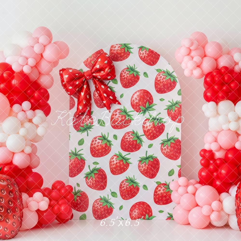 Kate Strawberry Pattern Balloon Arch Backdrop Designed by Patty Robert - Image 2