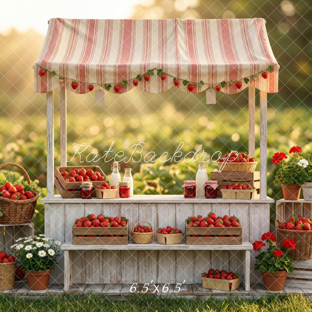 Kate Strawberry Stand Basket Crates Rustic Backdrop Designed by Patty Robert - Image 2