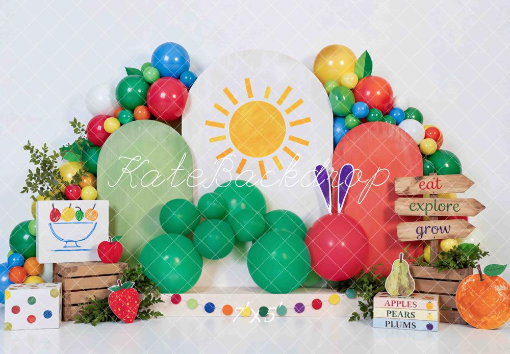 Kate Summer Fruit Balloons Sun Signs Backdrop Designed by Mini MakeBelieve