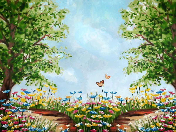 Kate Summer Oil Painting Trees Scenery Backdrops
