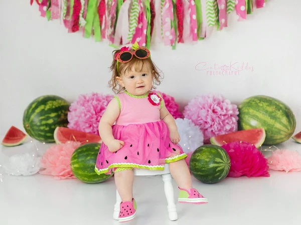 Kate Summer Watermelon Birthday Backdrop Designed by Mandy Ringe Photography