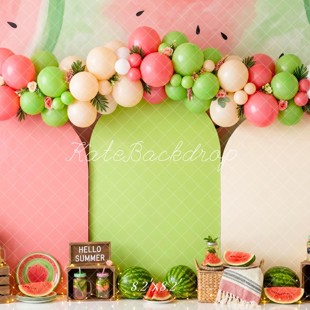 Kate Summer Watermelon Fruit Balloons Backdrop Designed by Patty Robert - Image 5
