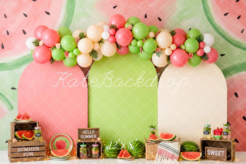 Kate Summer Watermelon Fruit Balloons Backdrop Designed by Patty Robert - Image 8
