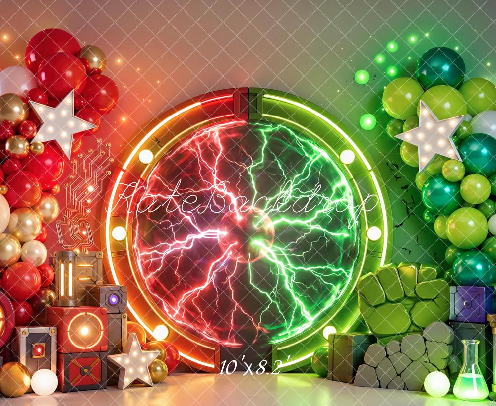 Kate Superhero Neon Portal Balloons Laboratory Backdrop Designed by Mini MakeBelieve - Image 6