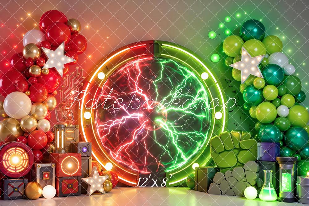 Kate Superhero Neon Portal Balloons Laboratory Backdrop Designed by Mini MakeBelieve - Image 8