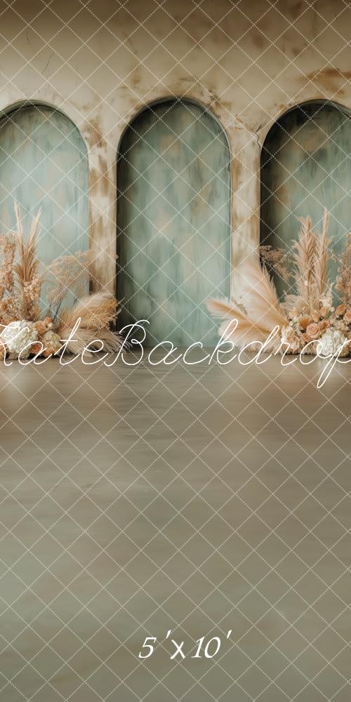 Kate Sweep Boho Pampas Arched Wall Backdrop Designed by Patty Robert