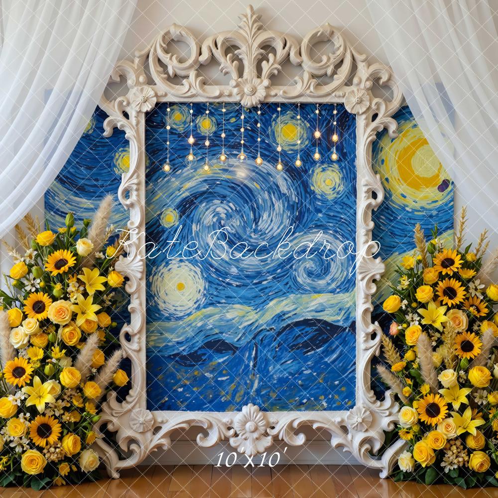 Kate Swirl Sky Ornate Frame Sunflower Backdrop Designed by Mini MakeBelieve - Image 7