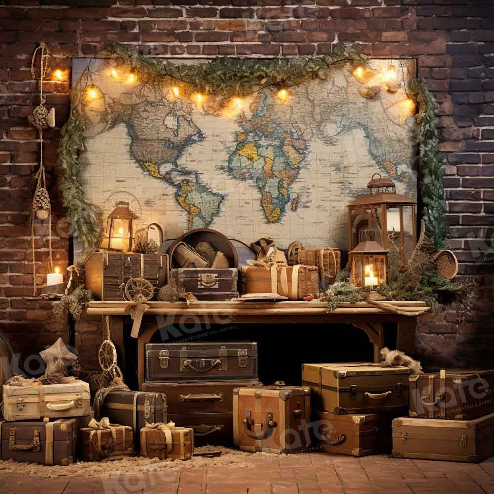 Kate Travel the World Map Backdrop Designed by Emetselch - Image 5