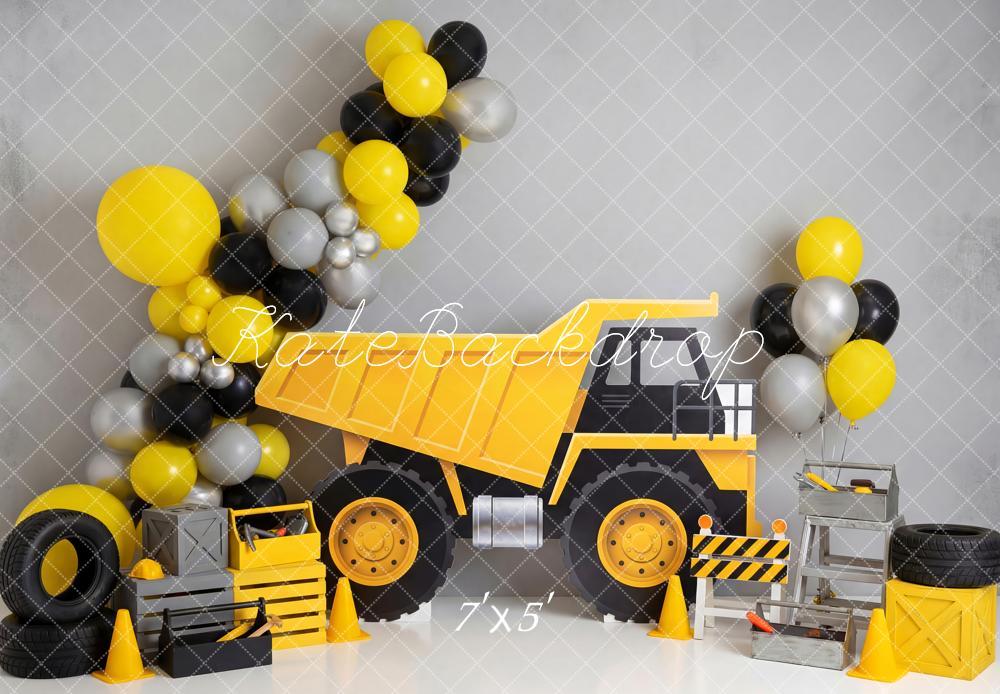 Kate Truck Balloons Construction Tools Backdrop Designed by Patty Robert