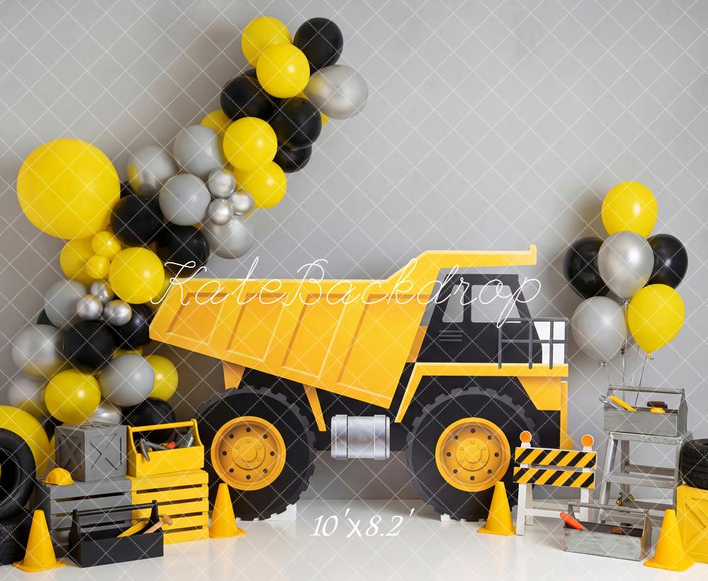 Kate Truck Balloons Construction Tools Backdrop Designed by Patty Robert - Image 6