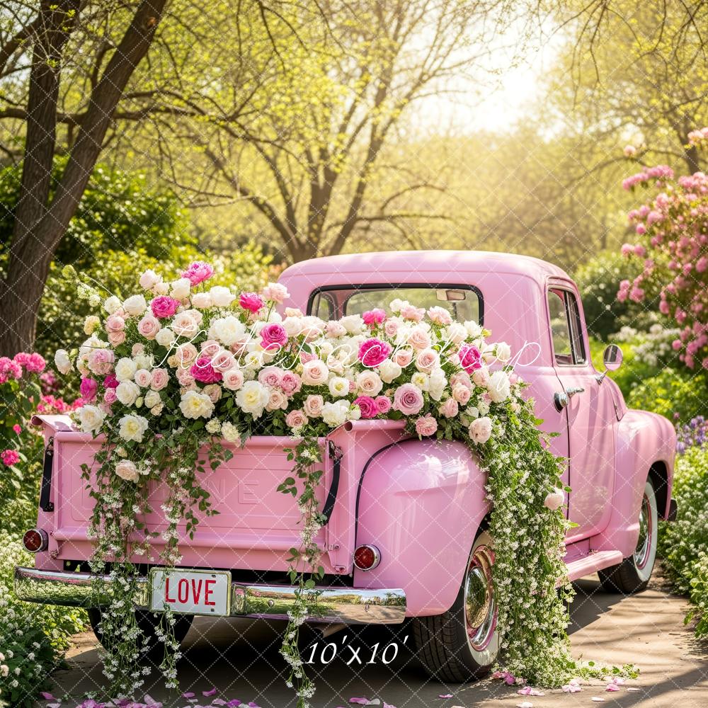 Kate Truck Pink Garden Backdrop Designed by Patty Robert - Image 7