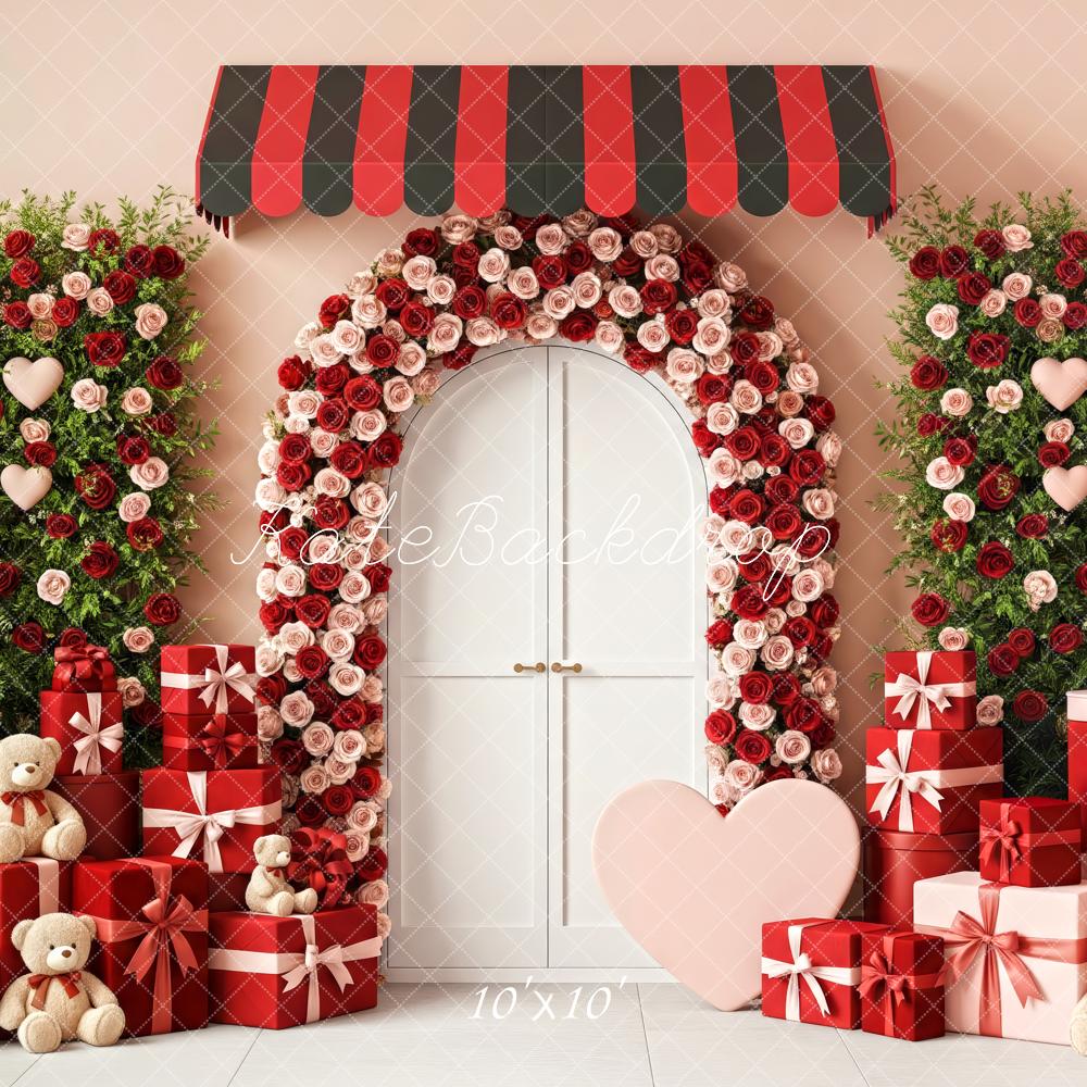 Kate Valentine Floral Arch Heart Gift Boxes Backdrop Designed by Patty Robert - Image 7