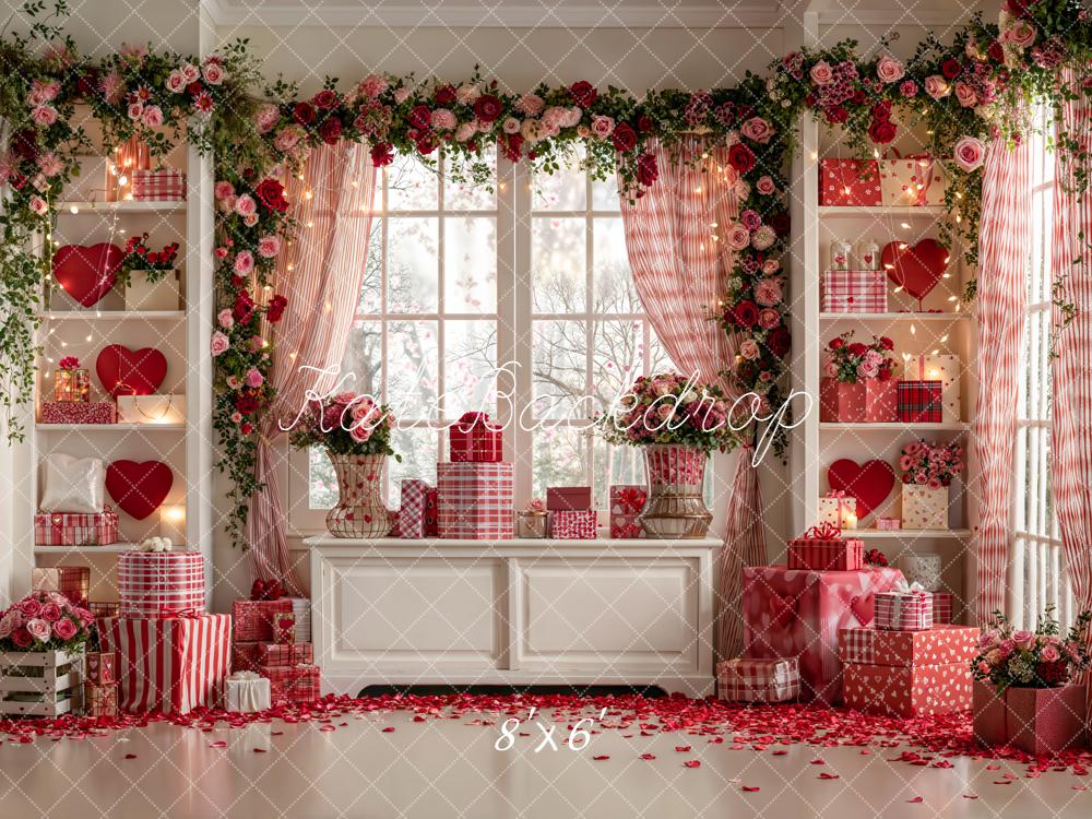 Kate Valentine Garland Hearts Presents Fleece Backdrop Designed by Emetselch