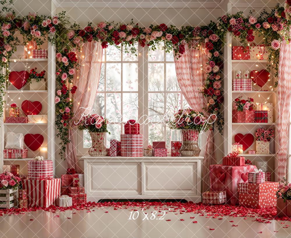Kate Valentine Garland Hearts Presents Fleece Backdrop Designed by Emetselch - Image 3