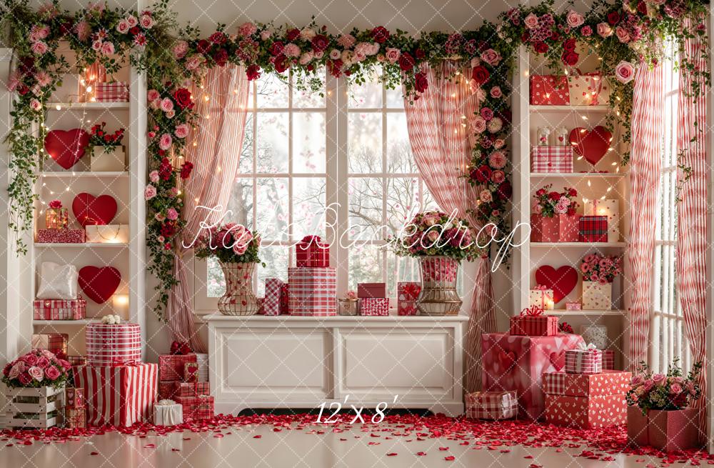 Kate Valentine Garland Hearts Presents Fleece Backdrop Designed by Emetselch - Image 4