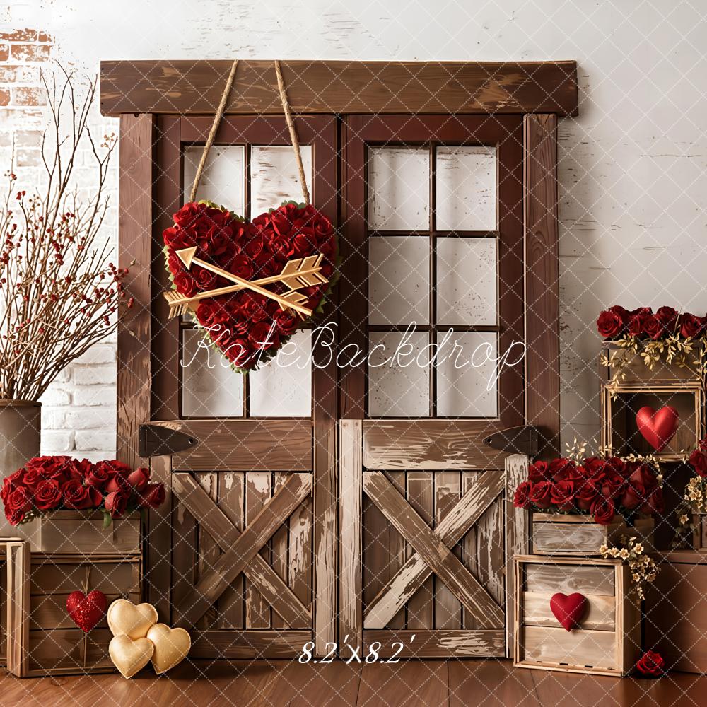 Kate Valentine Heart Crates Red Roses Backdrop Designed by Emetselch - Image 5