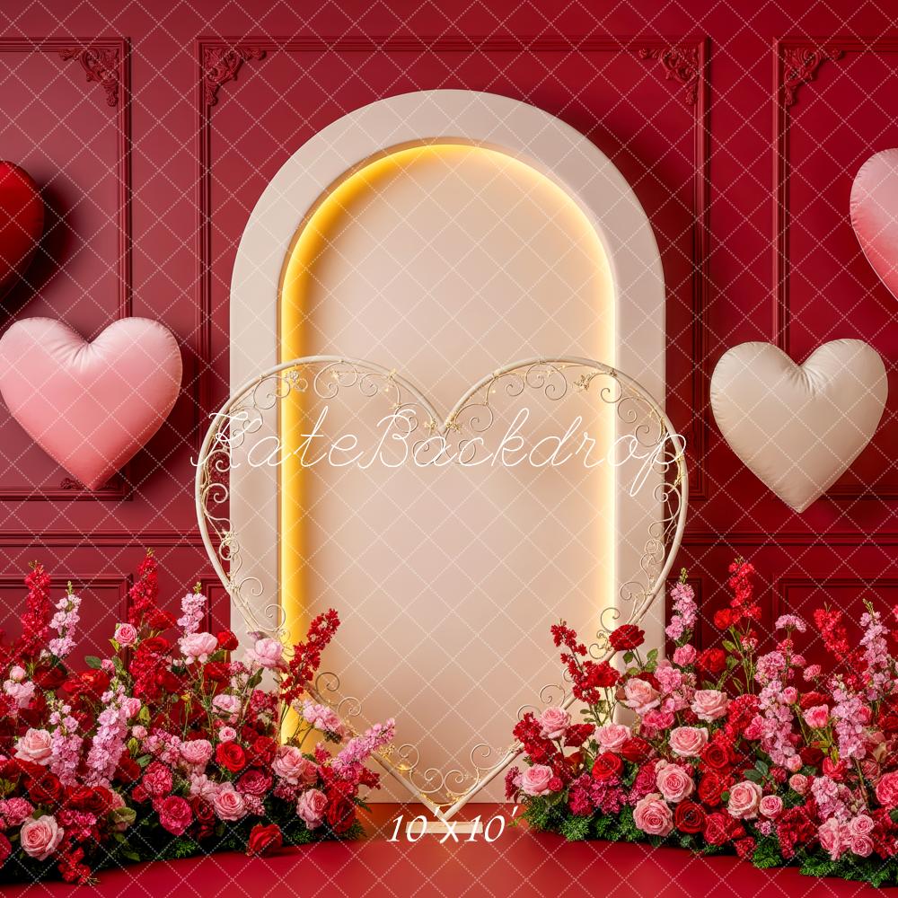 Kate Valentine Hearts Arch Red Backdrop Designed by Patty Robert - Image 7