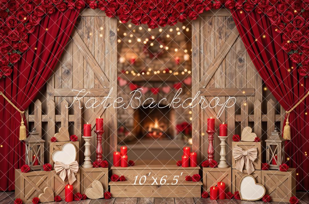 Kate Valentine Roses Wooden Crates Candles Backdrop Designed by Mini MakeBelieve - Image 4