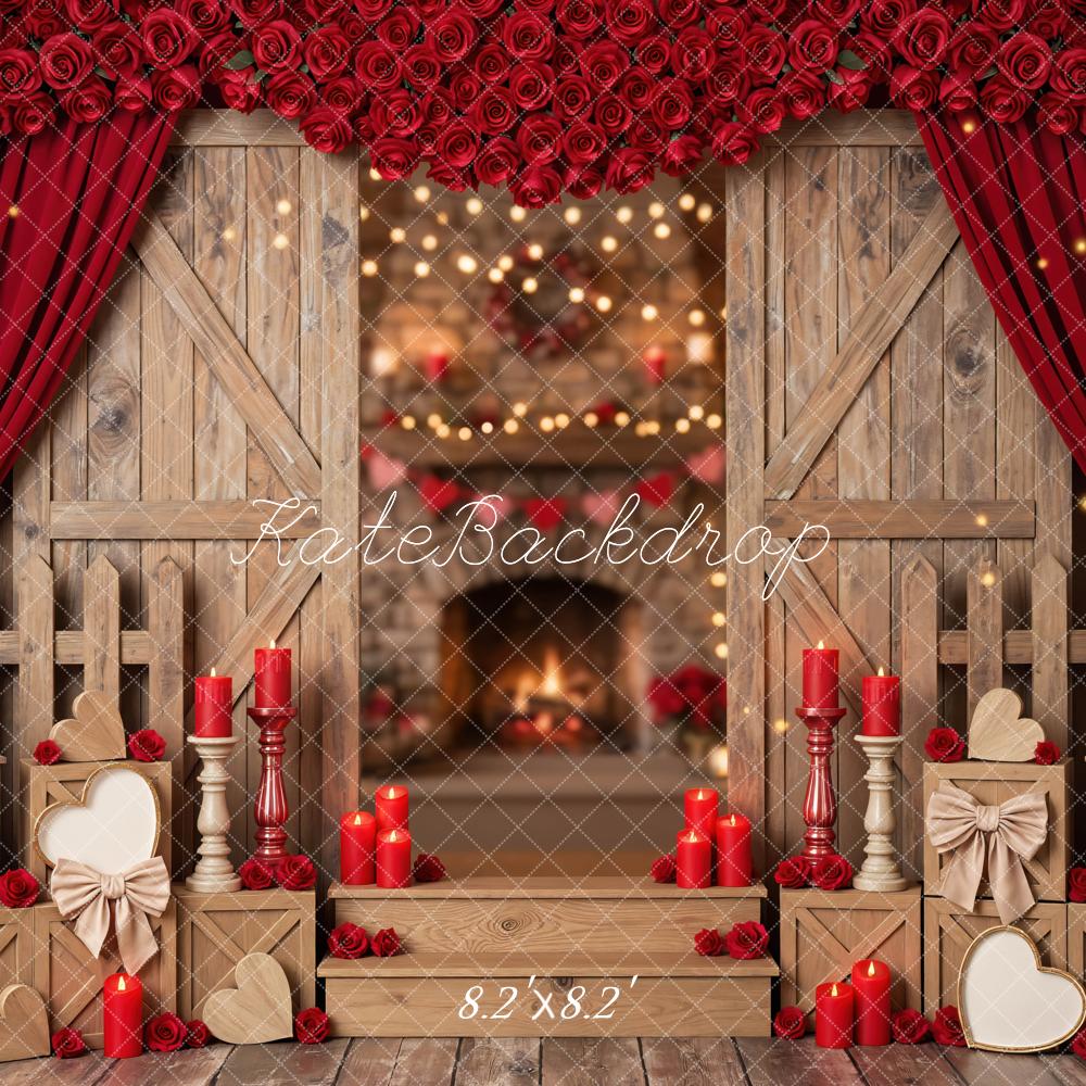 Kate Valentine Roses Wooden Crates Candles Backdrop Designed by Mini MakeBelieve - Image 5