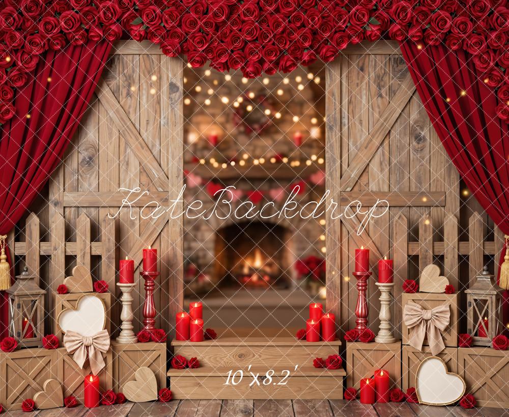 Kate Valentine Roses Wooden Crates Candles Backdrop Designed by Mini MakeBelieve - Image 6