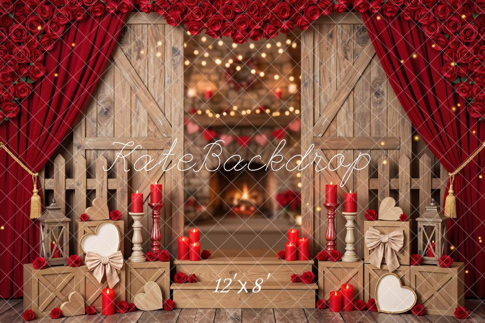 Kate Valentine Roses Wooden Crates Candles Backdrop Designed by Mini MakeBelieve - Image 8