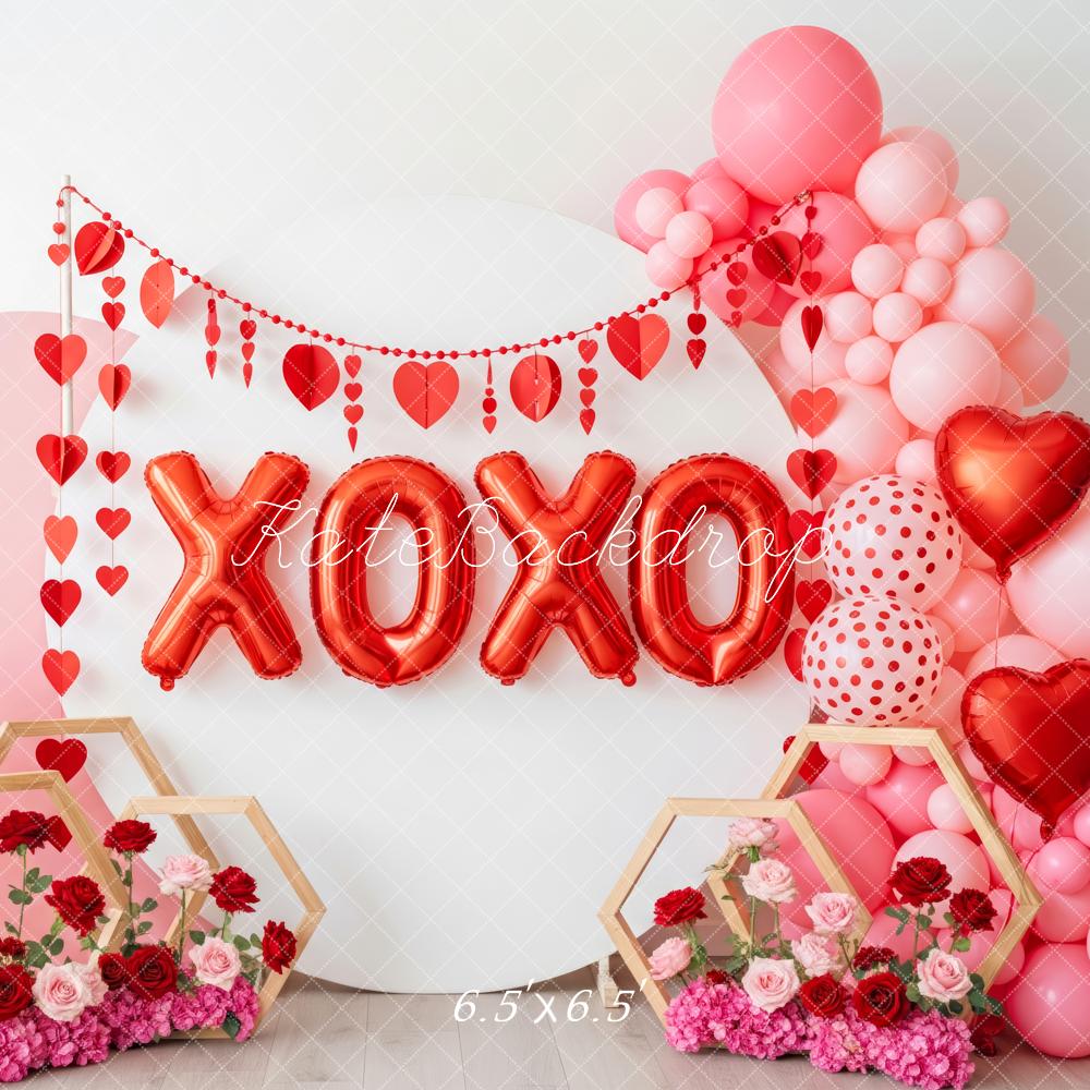 Kate Valentine XO Balloons Heart Garland Backdrop Designed by Patty Robert - Image 2