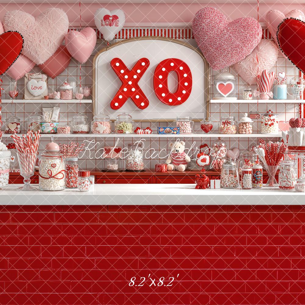 Kate Valentines Candy Shop Hearts Balloons Backdrop Designed by Emetselch - Image 5
