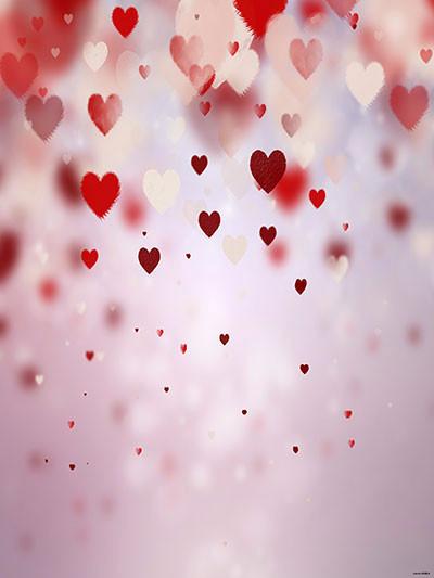 Kate Valentine'S Day Backdrop Pink Heart Photography Background for Photo
